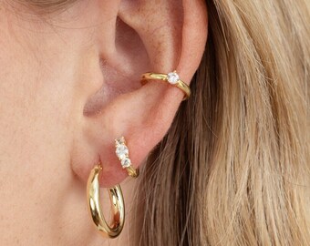 Ear Cuff, Gold Ear Cuff, Silver Ear Cuff, No Piercing Earrings, Fake Piercing Earrings, Cartilage Earrings, Cartilage Ear Cuff