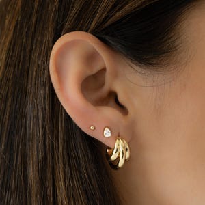 Gold Hoop Earrings, Gold Hoops, Silver Chunky Hoop Earrings, Chunky Hoops, Small Gold Hoops, Gift for Her
