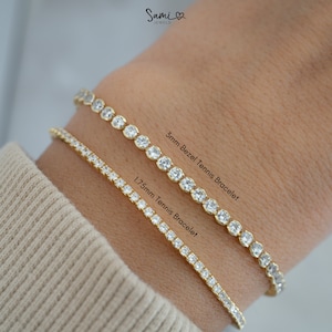 Tennis Bracelet, Gold Tennis Bracelet, Cubic Zirconia Tennis Bracelet, Dainty Bracelet, Diamond Bracelet, Gift for Her, Minimalist Bracelet