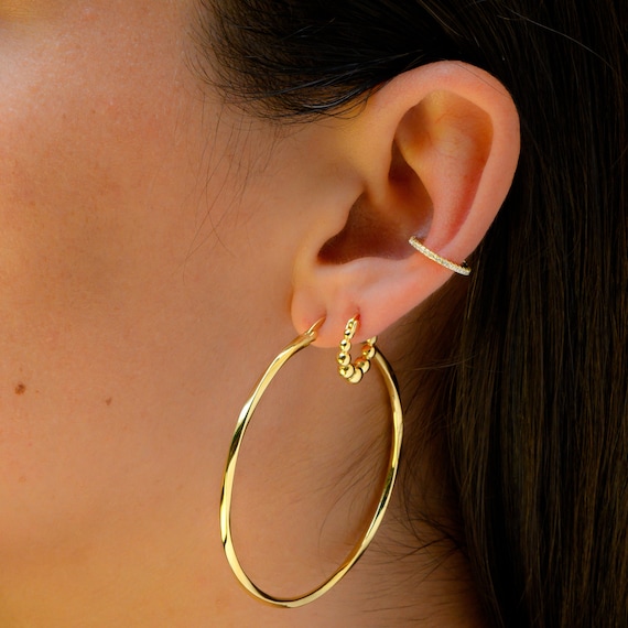 14k Gold Hoop Earrings Macys MACY'S Hoop Earrings In 14k Gold Over