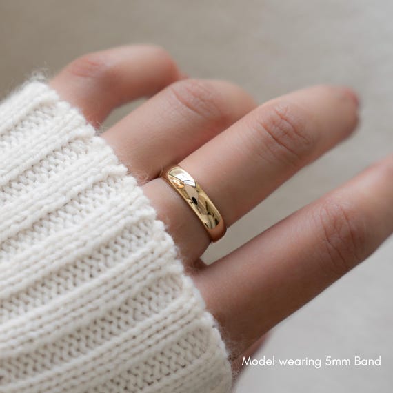 Gold Band, Sterling Silver Band, Promise Ring, Wedding Band, Gold Ring, Minimalist Jewelry, Stacking Ring, Gift for Her, Valentines Day Gift