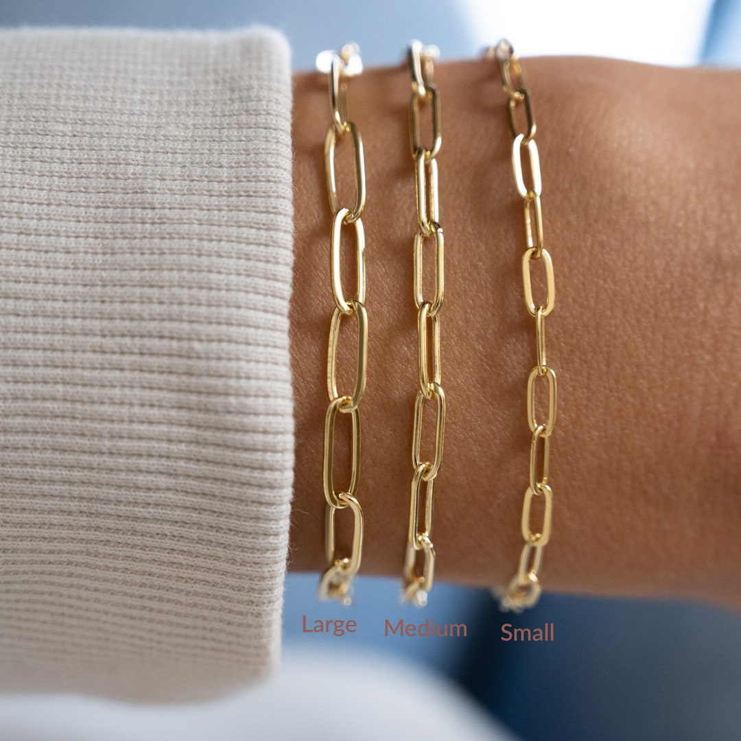 Paperclip Bracelet, Paperclip Chain, Chain Link Bracelet, Layering