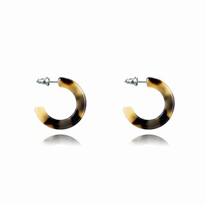 Tortoise Hoop Earrings Small Tortoise 25 mm Hoop Earrings Small Hoops Acetate Earrings Resin Jewelry Tortoise Jewelry Boho Jewelry image 2