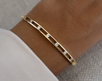 Bangle Bracelet by Sami Jewels, Minimalist Bracelet, Dainty Bracelet, Solid Bangle Bracelet, Vintage Bracelet, Gift for Her, Gold Bracelet