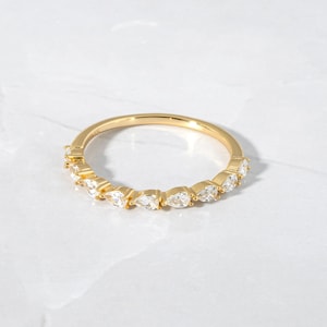 Dainty Stacking Ring, Diamond Wedding Band, Anniversary Gift, Gift for Her, Minimalist Ring, Diamond Ring, CZ Ring, Stackable Ring Gold Ring