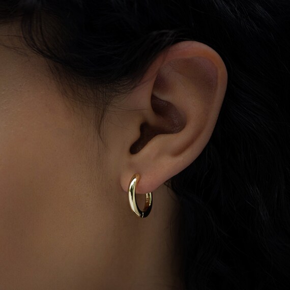 Chunky small 2024 gold hoops