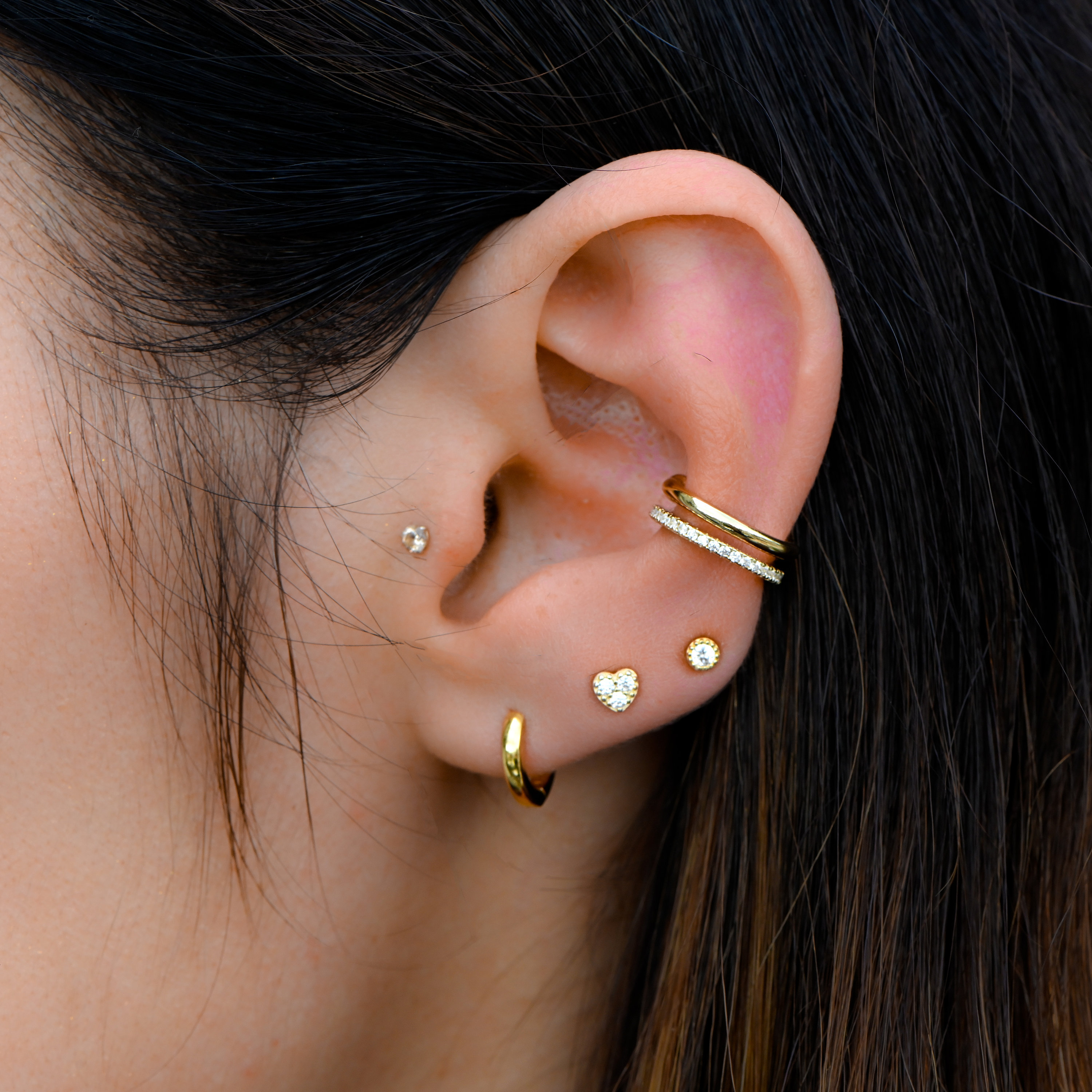Tiny Heart Stud Earrings Tiny Studs 