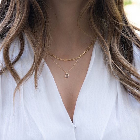 Small Paperclip Necklace Chain Necklace 