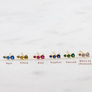 Opal Gold Studs, Opal Stud Earrings, White Opal Studs, Silver Studs, Opal Earrings, Tiny Gold Studs, Gold Stud Earrings, October Birthstone image 9