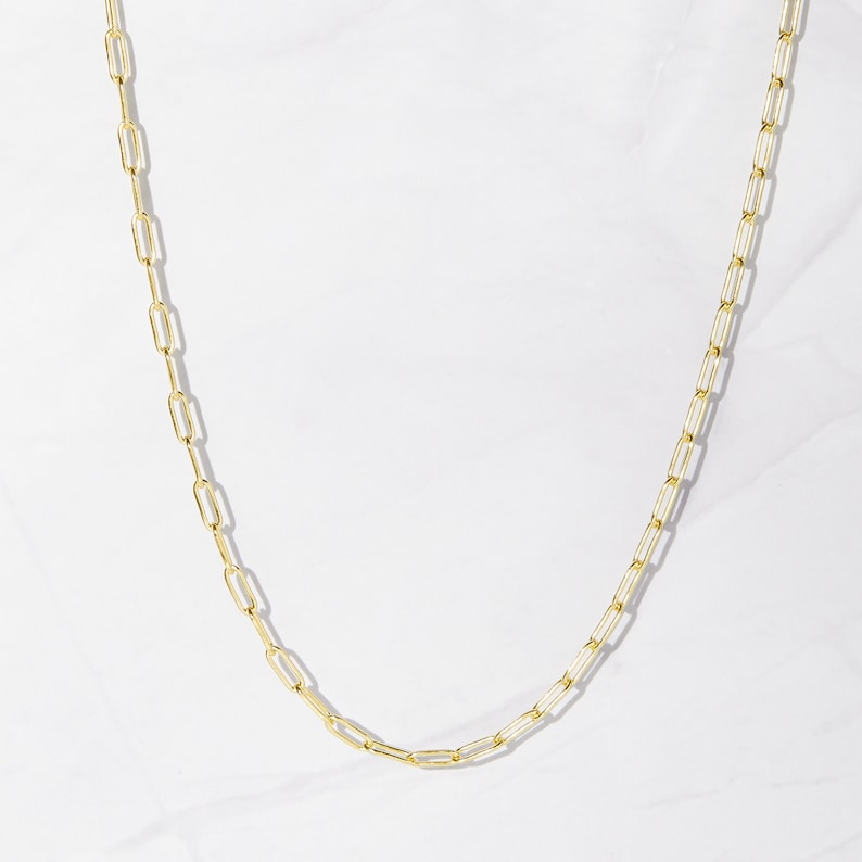 Chain Necklace, Paperclip Necklace, Chain Link Necklace, Gold Chain Necklace, Gold Link Chain, Minimalist Necklace, Gift for her 