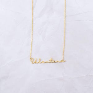 Aangepaste naamketting, sierlijke naamketting, gepersonaliseerd cadeau, gepersonaliseerde sieraden, naamsieraden, cadeau voor haar, cadeau voor moeder, gouden naam afbeelding 7