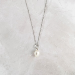 Colar de pérolas de água doce, colar com pingente de pérolas para mulheres, joias de noiva, joias de praia, pedra de nascimento de junho, presente para ela, colar de pérolas