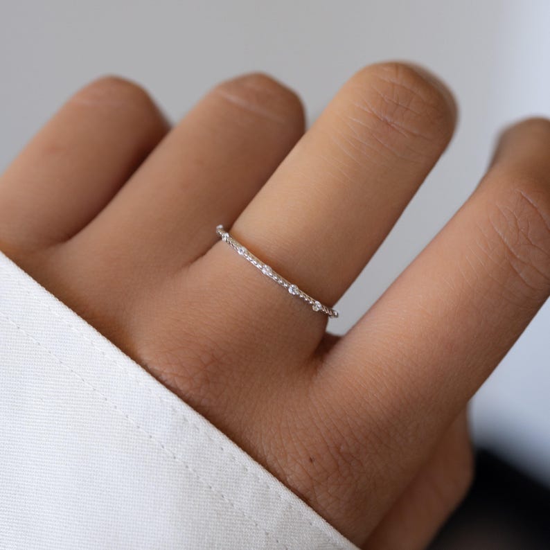Silver simple ring