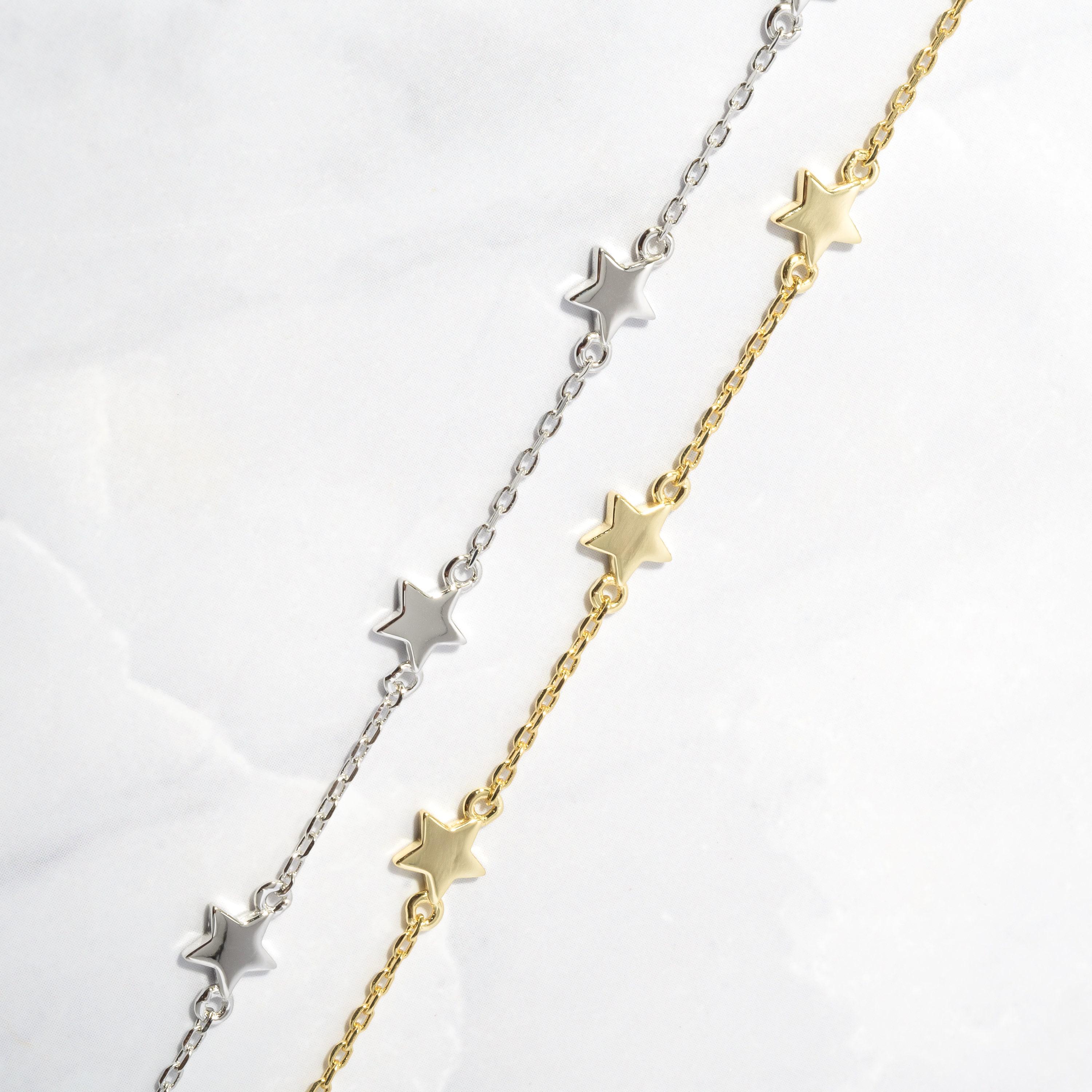 Star Bracelet, Star Jewelry, Charm Bracelet, Dainty Bracelet 