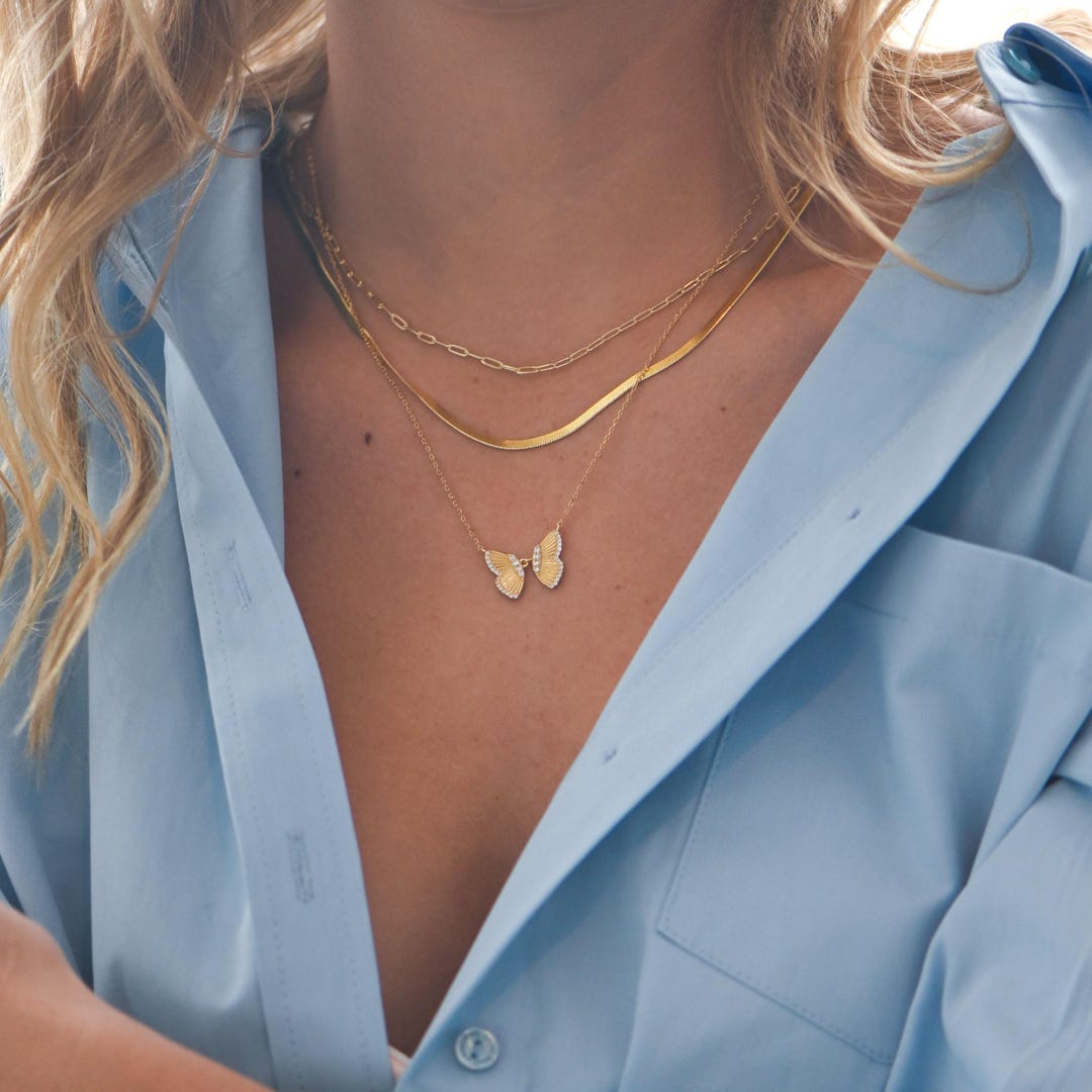 Butterfly Necklace, Butterfly Pendant, Butterfly Jewelry