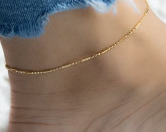 Anklet, Chain Anklet, Ankle Bracelet, Beach Jewelry, Boho Anklet, Beach Anklet, Summer Anklet, Gold Anklet, Summer Jewelry, Gift for Her