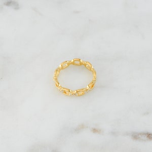 Dainty CZ Stacking Ring, Gold Minimalist Ring, CZ Ring, Simple Diamond ...