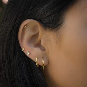 Hoop Earrings, Gold Hoops, Small Gold Hoops, Dainty Hoop Earrings, Minimalist Hoops Earrings, Silver Hoops Gift for her Huggie Hoop Earrings