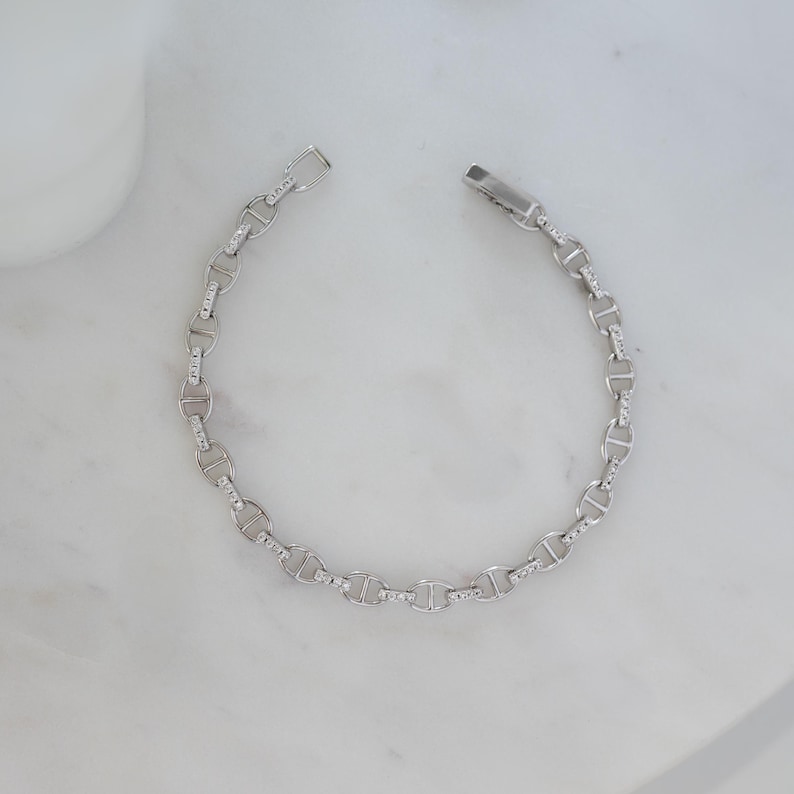 a silver bracelet