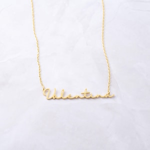 Aangepaste naamketting, sierlijke naamketting, gepersonaliseerd cadeau, gepersonaliseerde sieraden, naamsieraden, cadeau voor haar, cadeau voor moeder, gouden naam afbeelding 2