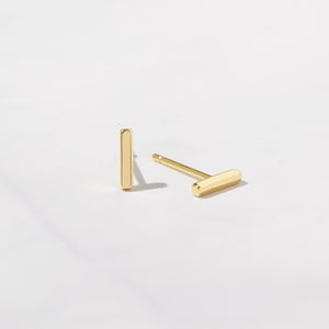 Bar Earrings , Simple stud earrings, Simple gold bar earrings, Minimalist Earrings, Line earrings, Gold bar earrings, Dainty gold studs
