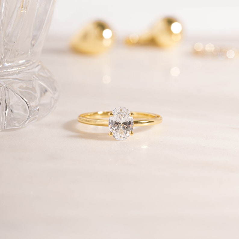 gold minimalist diamond ring