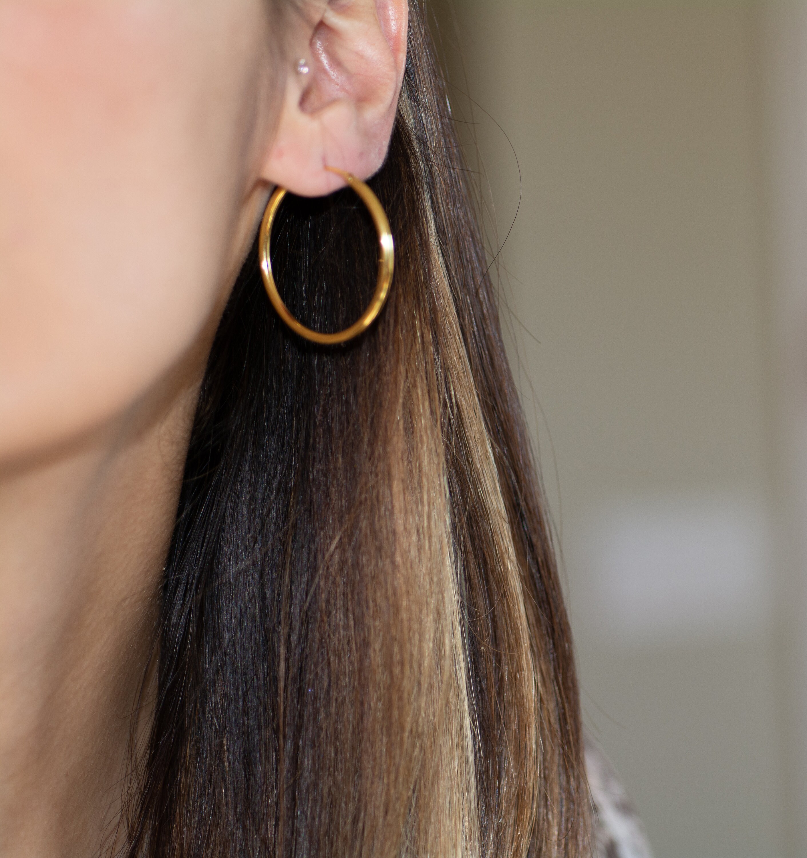 30mm Hoop Earrings Gold Hoop Earrings Minimalist Hoops Gold