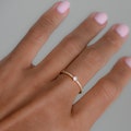 Opal Ring, Dainty Ring, Solitaire Ring, Stacking Ring, Gold Opal Ring, CZ Ring, Thin Ring, Delicate Ring, Bridesmaid Gift, Gift for Her