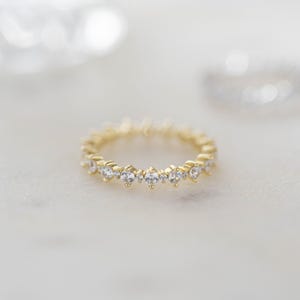 Eternity Ring Dainty Diamond Stacking Gold Minimalist Ring CZ Ring Simple Diamond Ring Silver Ring Gift for Her Delicate Ring Eternity Band