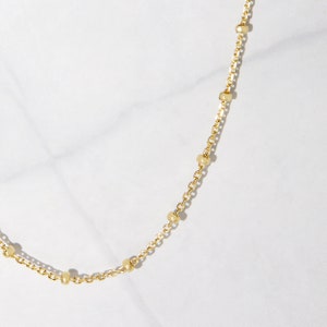 Dainty Necklace, Minimalist Necklace, Layering Necklace, Thin Chain Necklace, Gift for Her, Gold Necklace, Silver Necklace, Choker Necklace