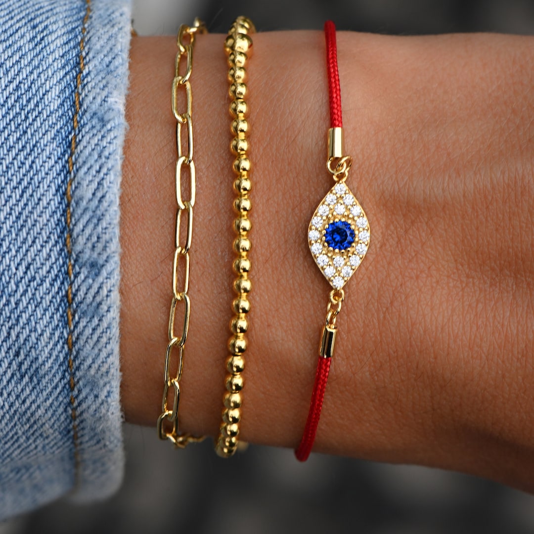 Evil Eye Red String Bracelet, Red String Protection Bracelet, Evil Eye ...
