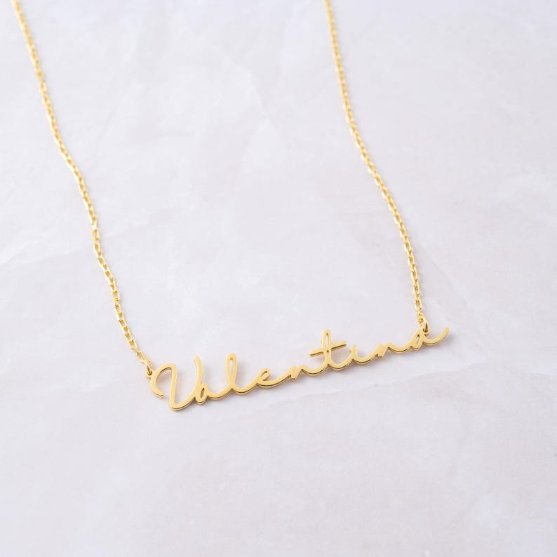 Aangepaste naamketting, sierlijke naamketting, gepersonaliseerd cadeau, gepersonaliseerde sieraden, naamsieraden, cadeau voor haar, cadeau voor moeder, gouden naam afbeelding 6