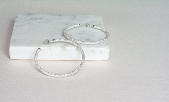 Stella and dot clearance silver hoop earrings