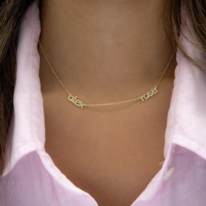 Collana con nome personalizzato, collana con nome di famiglia, regalo personalizzato, collana con nome per bambini, gioielli con nome, regalo per lei, regalo per la mamma