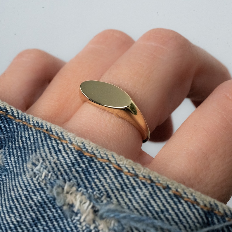 Signet Ring, Gold Signet Ring, Silver Signet Ring, Custom Signet Ring, Personalized Ring, Square Signet Ring, Engraved Signet Ring, Gift image 4