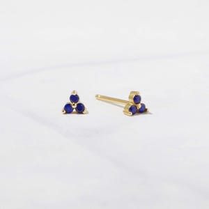 Tiny Sapphire Stud Earrings, Sapphire Studs, Stud Earrings, Dainty Stud Earrings Small Stud Earrings Tiny Stud Earrings, Minimalist Earrings