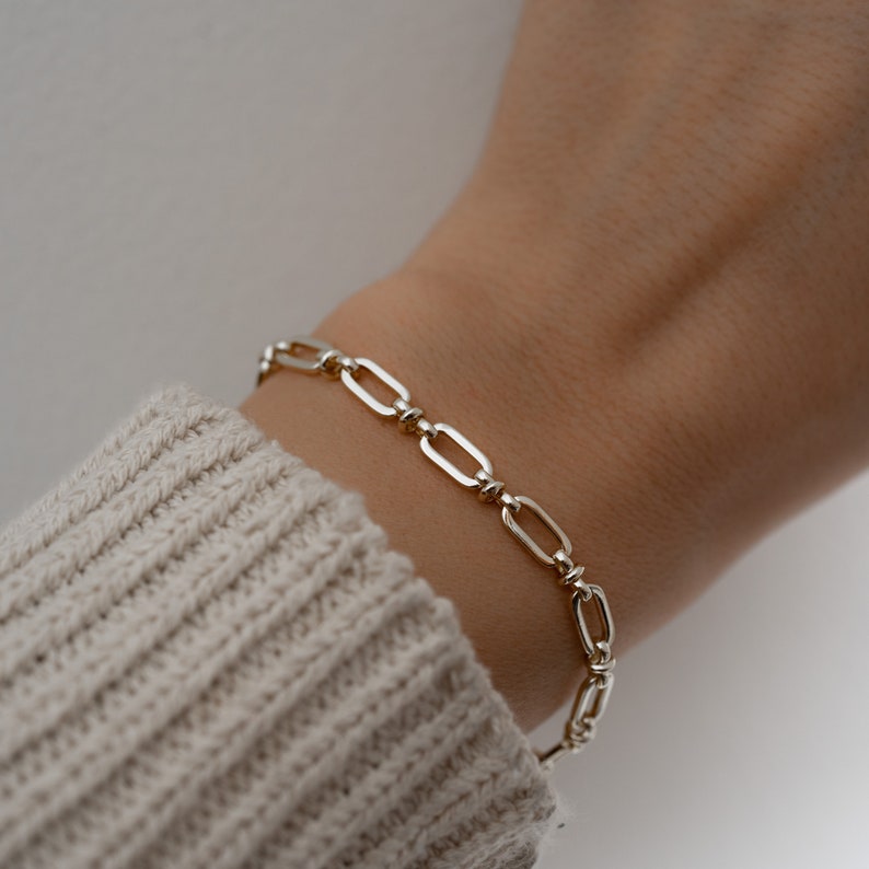 Gold bracelet Chain Bracelet Dainty Bracelet Gold Chain Silver Chain Silver Bracelet Gifts for Her Minimalist Stacking Bracelet Vintage image 7