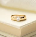 Baguette Ring, Statement Ring, Diamond Ring, Chunky Ring, Statement Jewelry, Sterling Silver Ring, Gold Ring, Gift For Her, Anniversary Gift