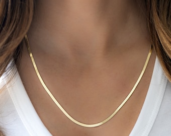 Collar de espiga, collar de cadena, collar de espiga, collar de oro, collar de plata, collar minimalista, collar de capas