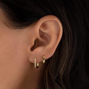 Square Hoop Earrings, Pavé Huggies, Small Hoop Earrings, Huggie Earrings, Huggie Hoops, Gold Hoops Silver Hoops Gift for Her Dainty Earrings