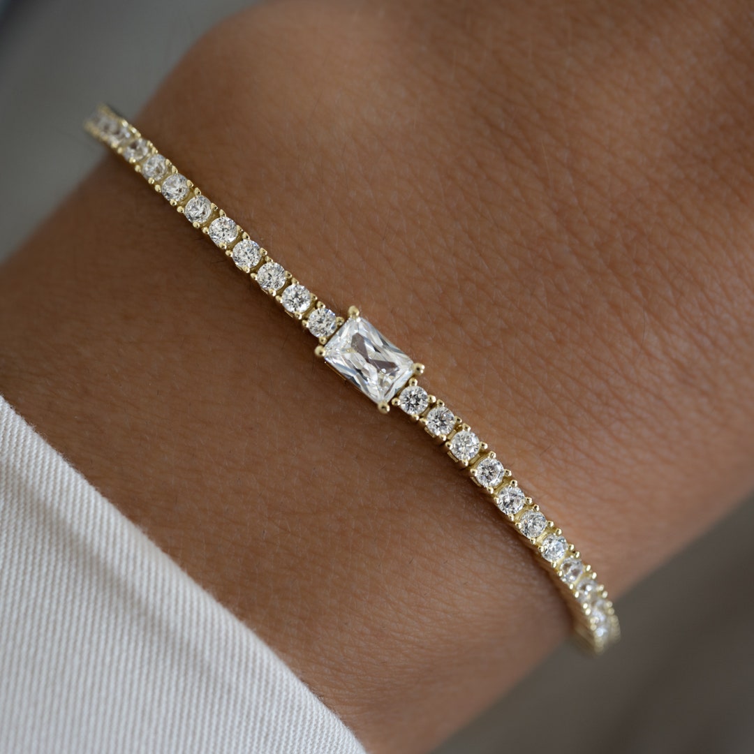 Baguette Tennis Bracelet Crystal main image 1