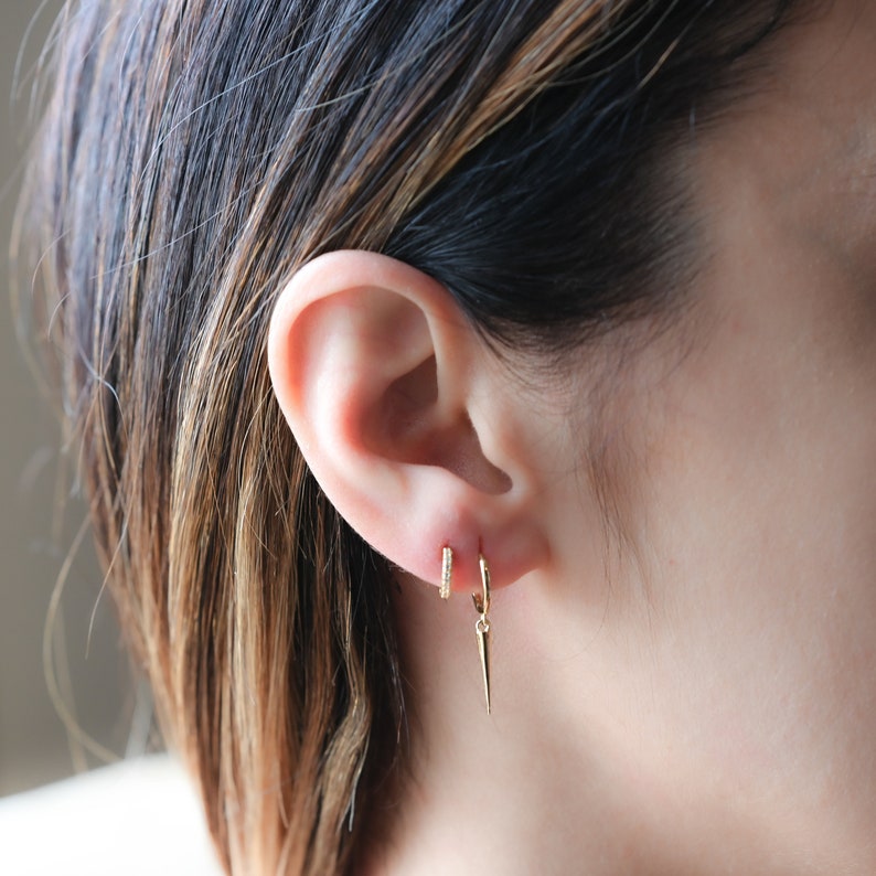 Spike Earrings Spike Hoop Earrings Hoop Dangle Earrings Etsy Australia
