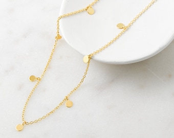 Dainty Charm Necklace, Sterling Silver Necklace, Gold Charm Necklace, Minimalist Necklace, Gold Necklace, Layering Necklace, Gift for Her