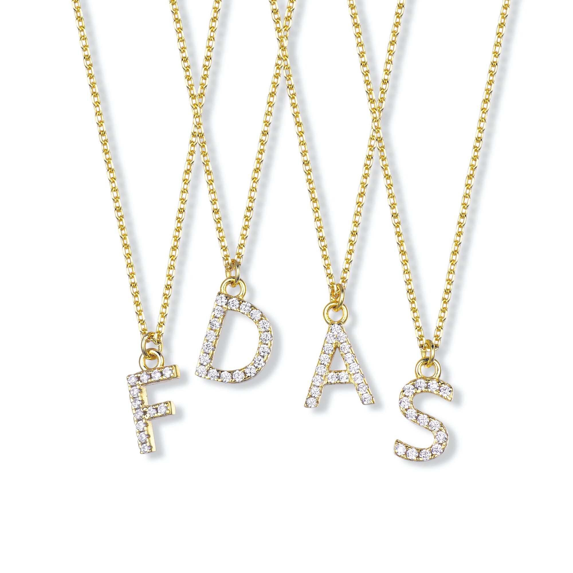 Initial Necklace Letter Necklace Font 