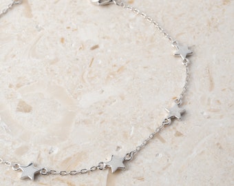 Star Bracelet, Star Jewelry, Charm Bracelet, Dainty Bracelet