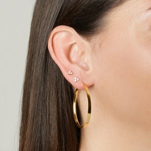 40 mm Hoop Earrings Gold Hoop Earrings Large Hoop Earrings Dainty Hoop Earrings Gifts for Her Silver Hoop Earrings