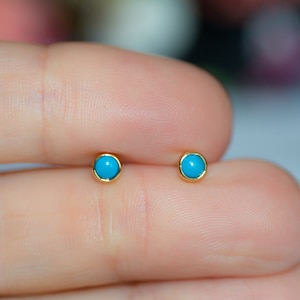 Turquoise Stud Earrings, Turquoise Earrings, Tiny Stud Earrings, Minimalist earrings, Small Studs, Turquoise Jewelry, Turquoise Studs, Gift