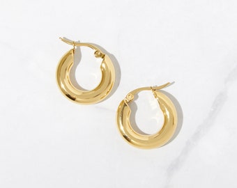 20mm Tube Hoop Earrings, Gold Hoops, Silver Hoop Earrings, Thick Hoop Earrings, Chunky Hoops, Gold Hoop Earrings, Dainty Hoops, Gift for Her