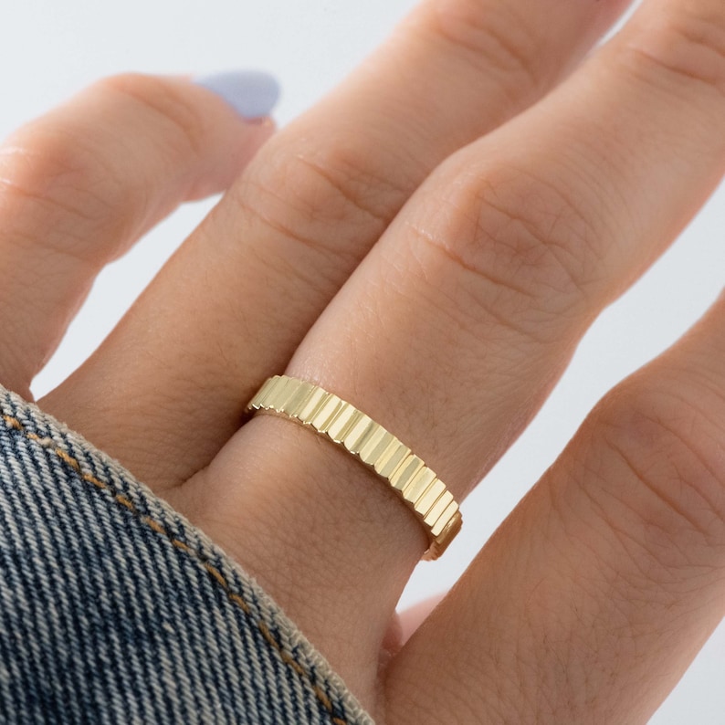 Minimalist Ring, Stacking Ring, Dainty Ring, Stackable Ring, Gold Ring, Sterling Silver Ring, Gift for Her, Gold Band, Delicate Ring image 2