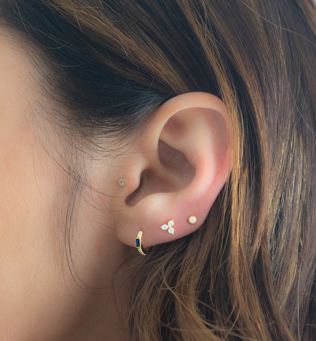 Las Mejores Ofertas En Pendientes Finos De Oro Amillo Con Zafiro